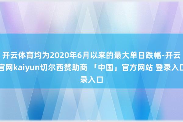 开云体育均为2020年6月以来的最大单日跌幅-开云官网kaiyun切尔西赞助商 「中国」官方网站 登录入口