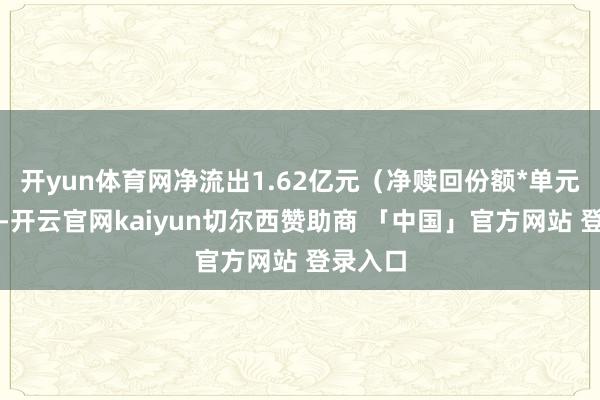 开yun体育网净流出1.62亿元(净赎回份额*单元净值)-开云官网kaiyun切尔西赞助商 「中国」官方网站 登录入口