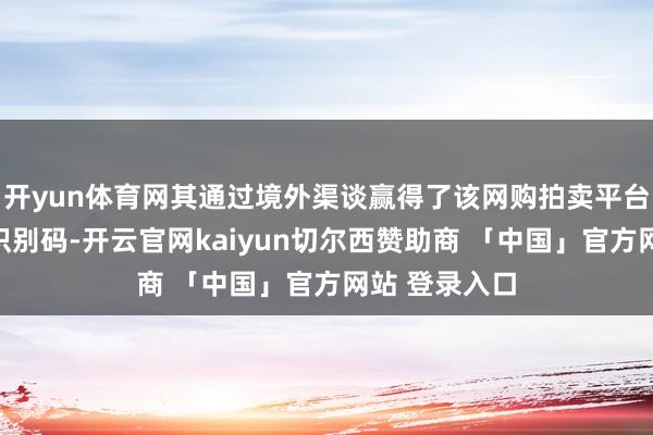 开yun体育网其通过境外渠谈赢得了该网购拍卖平台的后台系统识别码-开云官网kaiyun切尔西赞助商 「中国」官方网站 登录入口
