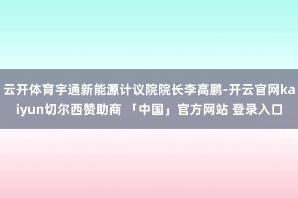 云开体育宇通新能源计议院院长李高鹏-开云官网kaiyun切尔西赞助商 「中国」官方网站 登录入口