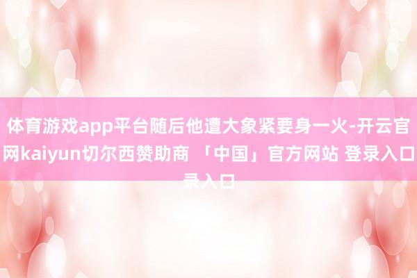 体育游戏app平台随后他遭大象紧要身一火-开云官网kaiyun切尔西赞助商 「中国」官方网站 登录入口