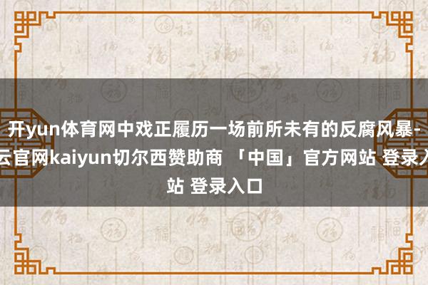 开yun体育网中戏正履历一场前所未有的反腐风暴-开云官网kaiyun切尔西赞助商 「中国」官方网站 登录入口